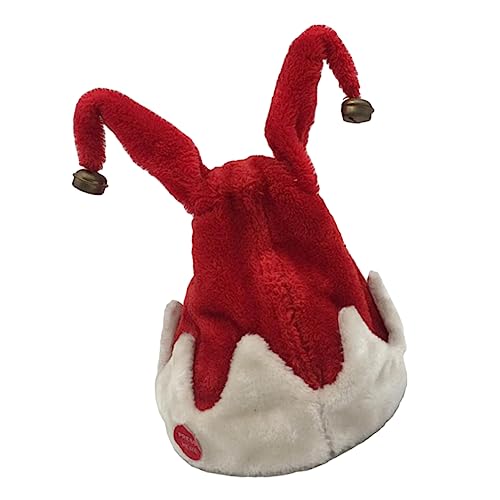 VILLFUL Elektrische Weihnachtsmütze Mit Musik Und Rot-plüschigem...