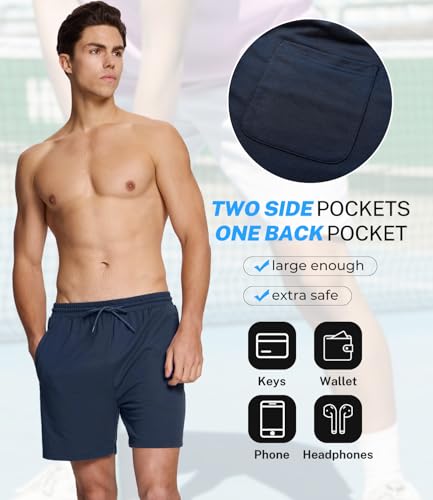 Image of BAMBOO COOL Men's Athletic Shorts, Quick Dry Running Workout with Pockets