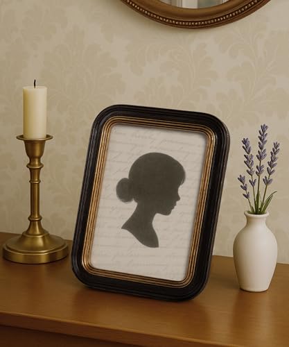 Afuly Bilderrahmen 13x18 Vintage Antik Fotorahmen Schwarz Gold Harz Picture Frame Glass Photo Frame Tisch Dekor Wanddeko Wohnzimmer Geburtstag Geschenk für Frauen Mama Oma Famili Couple Freund