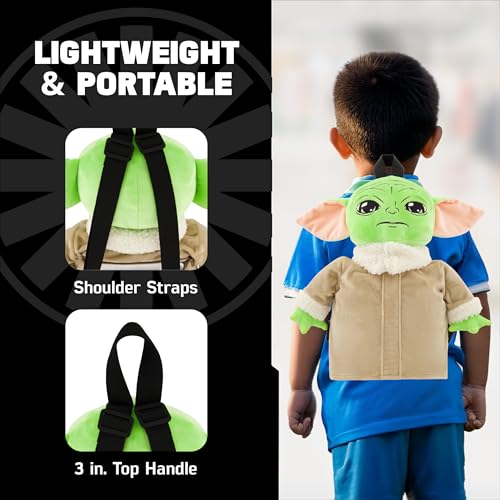 Image of STAR WARS Grogu Mini Backpack, Multi, 12 Inch | The Mandalorian Plush Small Travel Bag Purse for Men and Women, Adjustable Shoulder Straps