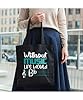 Hippowarehouse Life Without Music Would B Flat pun Tote Shopping Gym Beach Bag 42cm x38cm, 10 litres #1