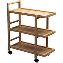 Kitchen Cart, Large Capacity Storage, 2 Tiers / 3 Tiers, Wooden, With Casters, Easy Assembly, Compact, Space Saving, Stable Load Capacity, Easy to Clean, Gap Storage, For Living Rooms, Toilets