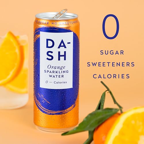 DASH Water Orange - 12 x Orange Flavoured Sparkling Spring Water - NO Sugar, NO Sweetener, NO Calories - Infused with Wonky Fruit (12 x 330ml cans) - Image 5