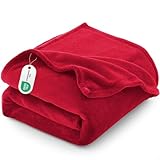 CozyLux Kuscheldecke Flauschig Decke 150x200 - XL Flanell Kuscheldecke 150x200, Weiche Sofa Decke, Warme Fleecedecke Wohndecke für 4 Jahreszeiten, Leicht Sofa Überwurf, Blanket 150x200 cm, Rot