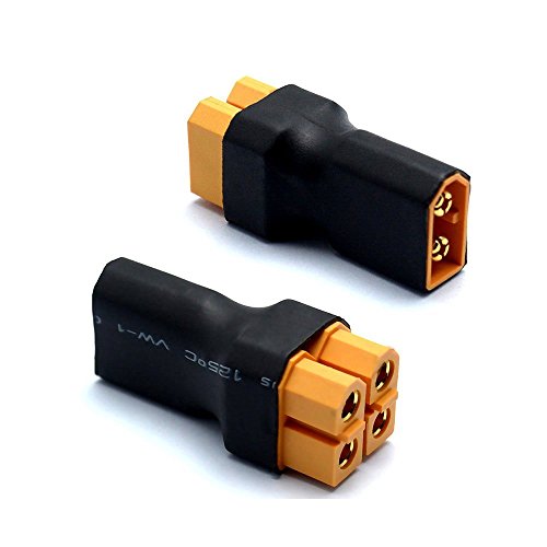 Conector paralelo XT60 1 macho a 2 hembras 2 piezas miniatura 2