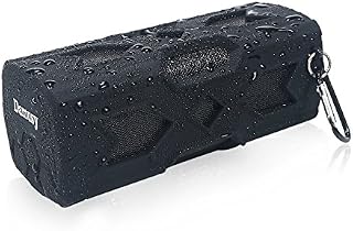 Damusy Portable Waterproof Bluetooth Speaker,NFC Stereo Wireless Speaker with 1800mAh Power Bank/Mic