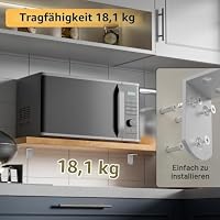 MOOCHE 4Stück L Schwerlastwinkel,Winkel Weiß 85MM Winkelverbinder Edelstahl – Ansicht 5