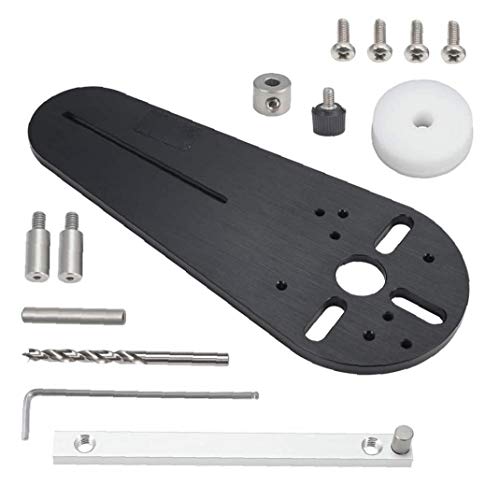 Circle Cutting Jig Set Small Wood Routers Electric Woodworking Milling Circle Milling Groove Black for Hand Trimmers (Type B)