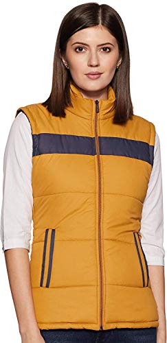 Ben Martin Women’S Solid Bomber Jacket ( Bm-Jkt-38333-Mustard-L | Mustard-Large )