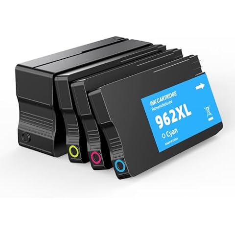 962XL 962 Ink Cartridges for HP Printers OfficeJet Pro 9015e 9018e 9025e 9010 9015 9018 9020 9025 9012e 9012 Series (Black, Cyan, Magenta, Yellow, Combo Pack) Cover