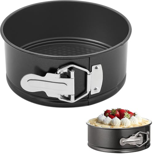 CTCEHL Molde Desmontable,16 cm Molde Tarta Desmontable,Molde Pan,Molde Tarta con revestimiento antiadherente inferior extraíble,Moldes Reposteria,Apto para pasteles,pizzas y panqueques (6 inch)