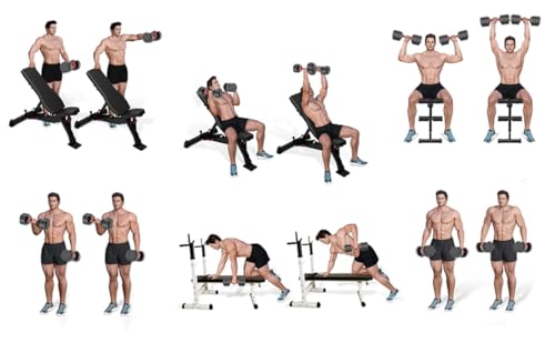 Owiji Set Manubri Palestra Regolabili Componibili Fitness Casa Multifunzione Allenamento Completo 10 Kg Adatto Uomini Donne Allenamento Palestra Completo Versatile - 2