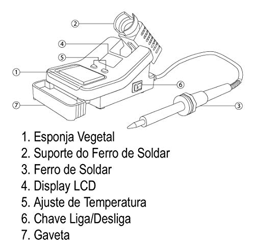 Estação Ferro De Solda Digital Hikari Hk-930 220V 520°c 50w
