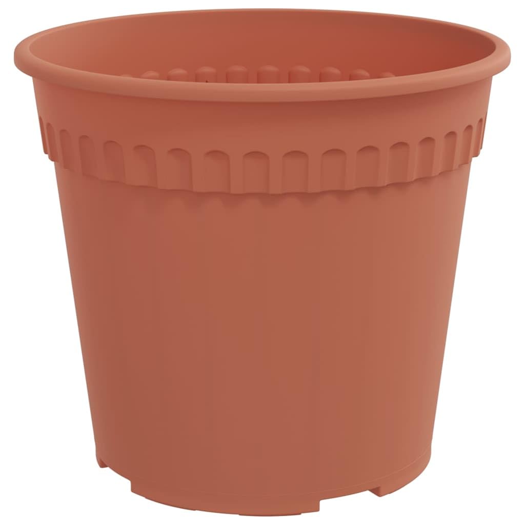 Runder Blumentopf 24 Stück Ziegelrot Ø 17 x 14 cm Kunststoff langlebig leicht für Balkon Garten Terrasse Indoor Outdoor Pflanzenpflege
