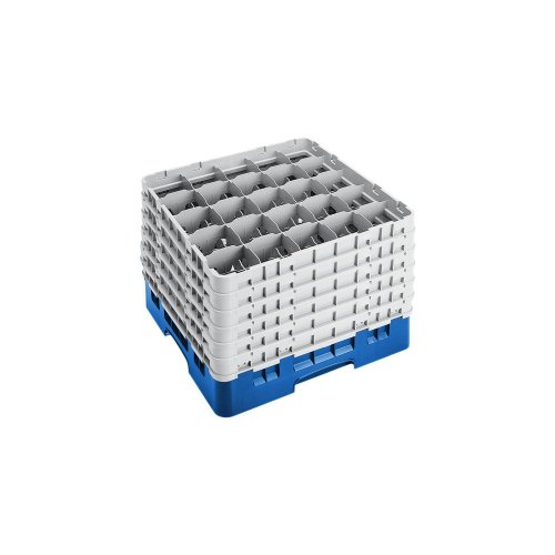 Cambro Camrack 25 Comp Full Size Glass Rack w/ 6 Extenders, Blue - Case = 2