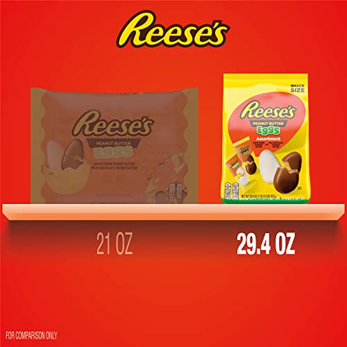 Reese's Assorted Milk Chocolate, White Creme Peanut Butter Eggs, Easter Candy, 29.4 Oz Bag #TOP5