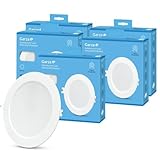 Garza - Pack 5 Downlight LED Empotrable Circular Extraplano Ojo de Buey, 22cm, 18W, 6500K Luz Fría, 1950lm, 30.000h, IP20, Blanco, Ahorro Energético 80%