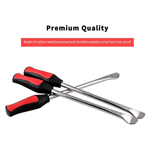 Lasamot Kit de ferramentas de alavanca para colher de pneu com 2 aros e kit de ferramentas para mont