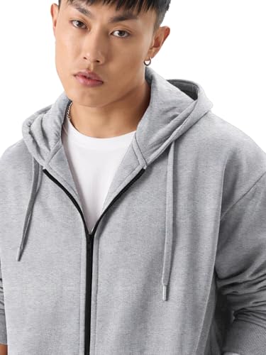 Image of LAZYCHUNKS Men's Zipper Hooded Sweatshirt | Premium Full Sleeve Hoodie Jacket with Front Zip & Pockets | Stylish Winter Wear, Warm Casual Sportswear for Men