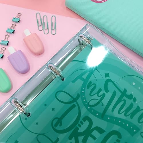 Caderno Argolado Cristal Verde Breeze Universitário Com 192 Folhas - 3851