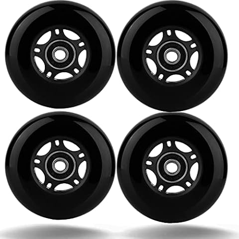 4 Pack Light Up Inline Skate Wheels 64mm 72mm 76mm 80mm Inline Wheels with ABEC-9 Bearing for inline Skate Wheels - Kick Scooter 80mm Rear Wheels Replacement Cover