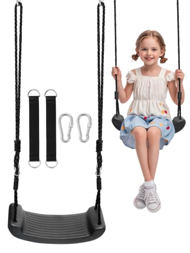 Fionrziy Schaukel Garten,Rutschfester Kinderschaukel Outdoor Schwarz