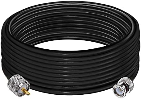 TUOLNK BNC to UHF Jumper Cable RG58 BNC Male Plug to PL259 SO239 Male Extension Cable 12inch (30cm) 50 ohm for CB Radio PL 259 to BNC Pigtail Coaxial Cable 2 Pack