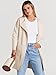 ANRABESS Women's Open Front Knit Lightweight Cardigan Casual Long Coatigan Sweater Lady Jacket Coat 2024 Fall Outerwear Beige Small