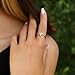 Punhem Chunky Gold Statement Rings for Women 14K Gold Silver Tone Non Tarnish Cute Puffy Dome Croissant Thumb Band High Polished Smooth Comfort Fit Size 5-10 (Cross-Silver, 7)