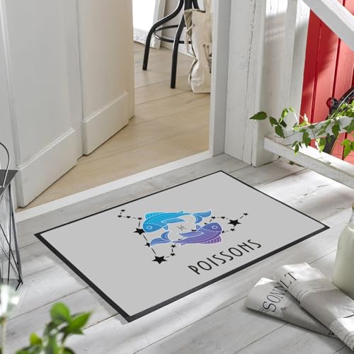 Paillasson gris Poissons cadeau astrologie pour entrée céleste
