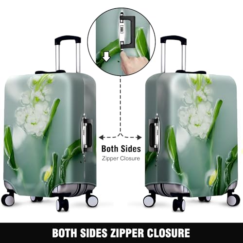 Travel Luggage Cover Suitcase Protector Scratch-Resistant Fit Not Included Suitcase Flowers In Water L-26-28in2