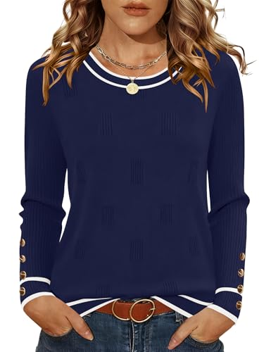 AKEWEI Button Detail Knit Pullover