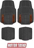 Motor Trend MT-824 Rugged Earth All-Weather Liners (Set of 4) – Heavy Duty Rubber Floor Mats for...