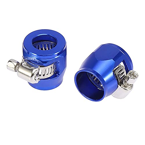 Abrazadera AN8 flexible con acabado hexagonal azul para mangueras de coche 4