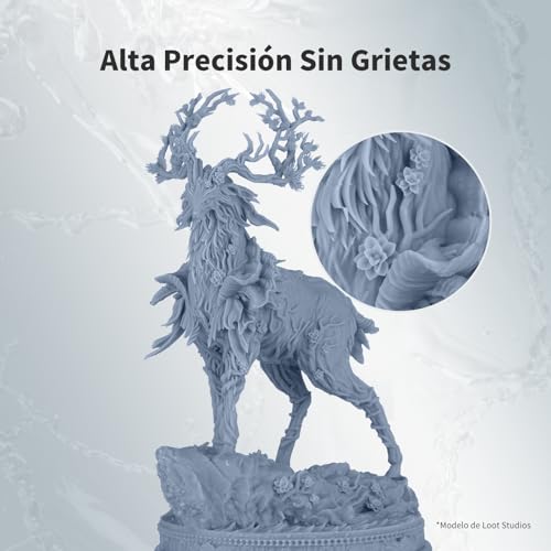 Resina 3D ANYCUBIC Agua Lavable Plus 405nm - Alta Precisión y Baja Contracción - Gris 1000g - Fernando Cortés