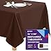 Gee Di Moda Rectangle Tablecloth - 70 x 120 Inch - Chocolate Rectangular Table Cloth in Washable Polyester - Great for Buffet Table, Parties, Holiday Dinner, Wedding & More