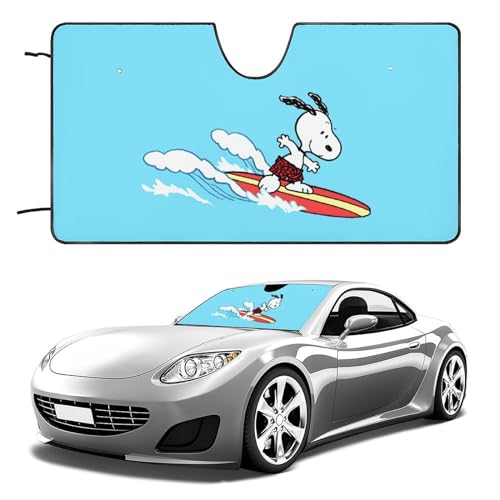 スヌーピー サンシェード 車 フロントサンシェード カーシェード 遮光 断熱 吸盤 日除け 紫外線対策 日除け折り畳み式 自動車 キャラクター かわいい おしゃれ 車用品 130×70cm