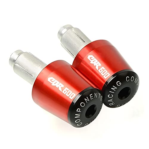 Poignées guidon moto 22mm avec embouts CBR 600 RR 2008 2009 rouge