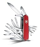 Victorinox Swiss Champ Swiss Army Knife, Medium, Multi Tool, 33 Functions, Blade, Scissors, Red