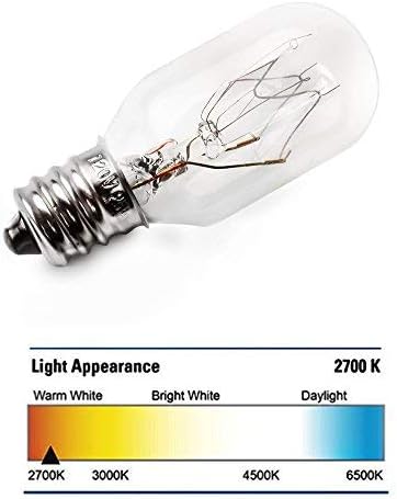 6 Pack Salt Lamp Bulbs,Plug in Wax Warmer Bulbs,Incandescent Bulbs,Replacement Light Bulbs for Himalayan Salt Lamps and Plug in Wax Diffuser,Salt Night Lights 25 Watt E12 Socket