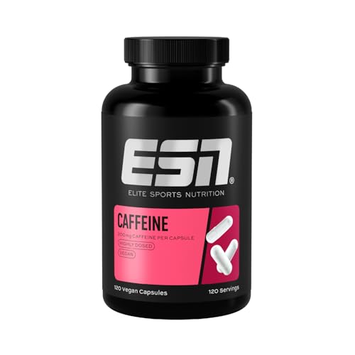 ESN Caffeine Caps, 120 Capsules, 200 mg Caffeine per Daily Serving, high-dose, Vegan – Made in Germany