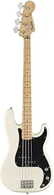 Fender Baixo de precisão padrão MN Olympic White - Baixo elétrico de 4 cordas