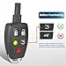 Keyecu Replacement Remote Car Key case Shell for Volvo C30 C70 S40 V50 2004-2013 KR55WK49259 267T-5WK49259 5WK49259 31252736 5Buttons
