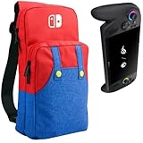 ROG Xbox Ally X/ROG Xbox Ally/Switch 2/Switch OLED/Steam Deck 対応 トラベルチェストキャリングゲーミングポーチ、大容量スタイリッシュクロスボディバッグ、厚手裏地エッジフルプロテクトゲーム機アクセサリー用トラベルケース、ショルダー斜め掛けバッグ (Style 2)