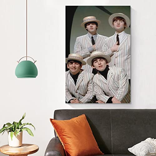 LORGL Poster décoratif sur toile The Beatles pour chambre à coucher – 50 x 75 cm - Les Beatles, Paul McCartney, John Lennon, RIngo Starr, George Harrison LORGL Poster décoratif sur toile The Beatles pour chambre à coucher - 50 x 75 cm – Image 5