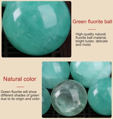 Esfera de fluorita verde de 9-10cm para decoración de mesa 4