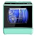 AIRMSEN Mini Geschirrspüler Tischgeschirrspüler mit 5+1 Programme 5L Wassertank, 2 Wege Wasserversorgung, Touch Control & LED-Display, Geeignet für Hausküchen, Wohnungen, Schlafsäle (Grün)