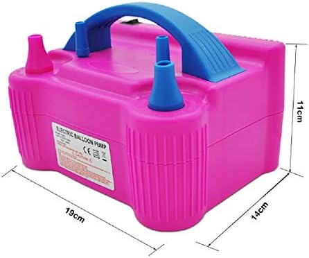 BEHOSE Electric Balloon Air, Portable Dual Nozzle High Power (AC220-240V 600W) Inflator Blower Pump for Party, Wedding, Birthday, Activities and Festival Decoration, pink,