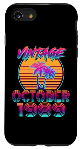 Carcasa para iPhone SE (2020) / 7 / 8 Vintage October Born In 1989 35 Years Old 35th Birthday