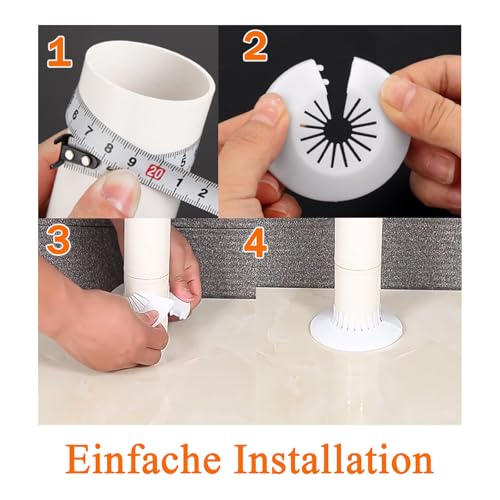 10 Stück Heizungsrohr Rosette Rohrabdeckung, Rohrabdeckungen Heizkörper Weiß, Abdeckung für 10-25mm Durchmesser Rohre Abdeckung, für Heizungsrohre, Warm und Kaltwasserrohre, Abflussrohre